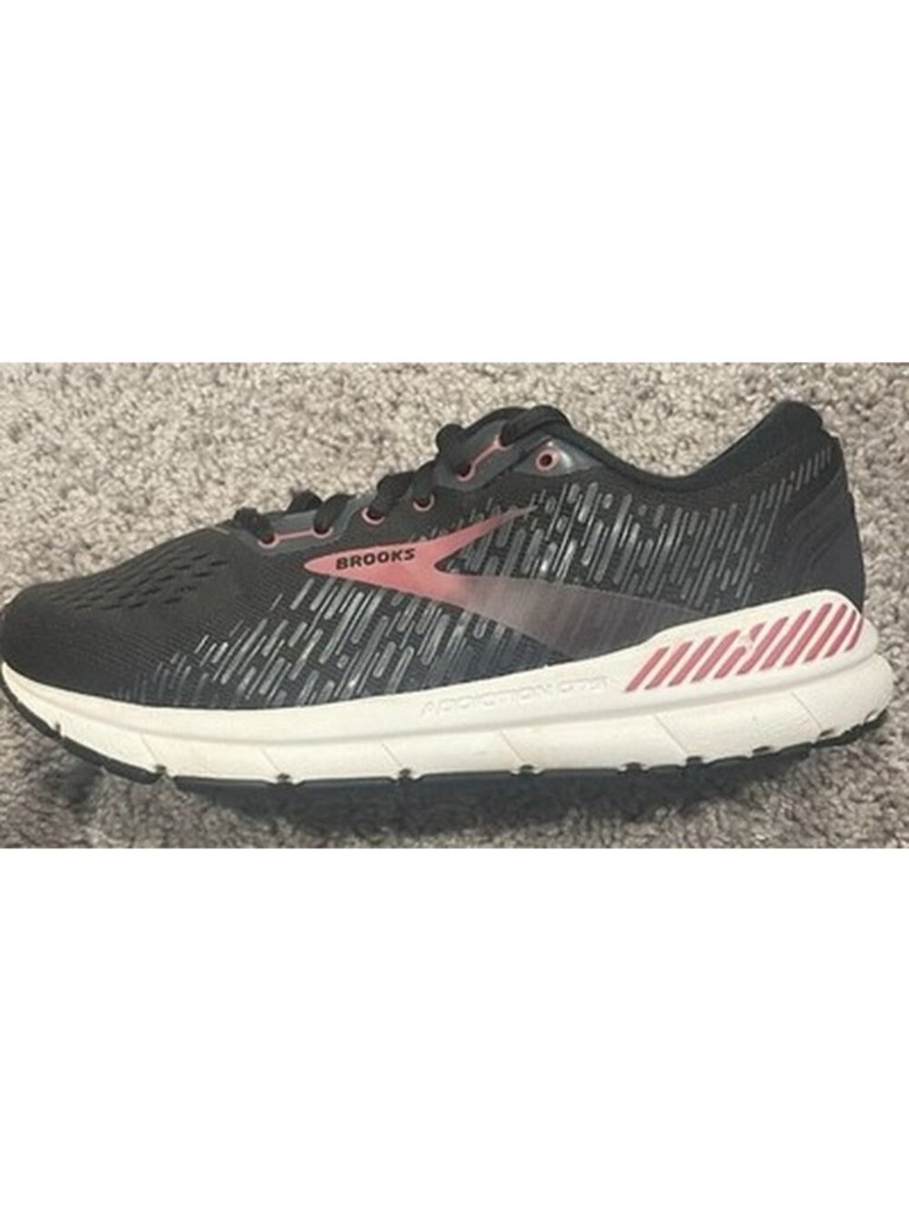 Brooks Addiction GTS 15 Shoes Womens 8 D Black Red Sneaker Walking 1203521B088